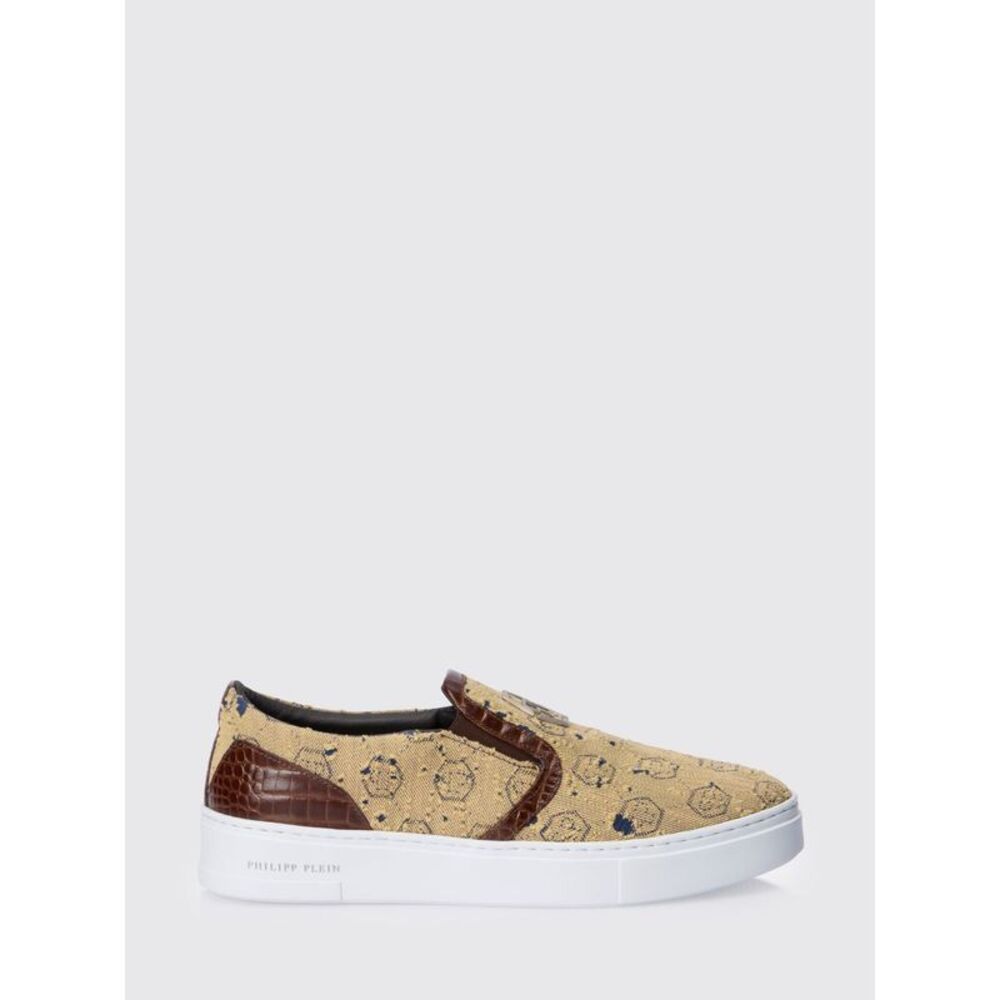 Philipp Plein Men Canvas Sneakers With Hexagon Jacquard Philipp Plein